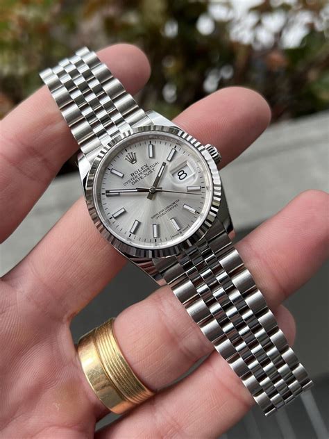 rolex datejust silver brown|rolex datejust silver dial 36mm.